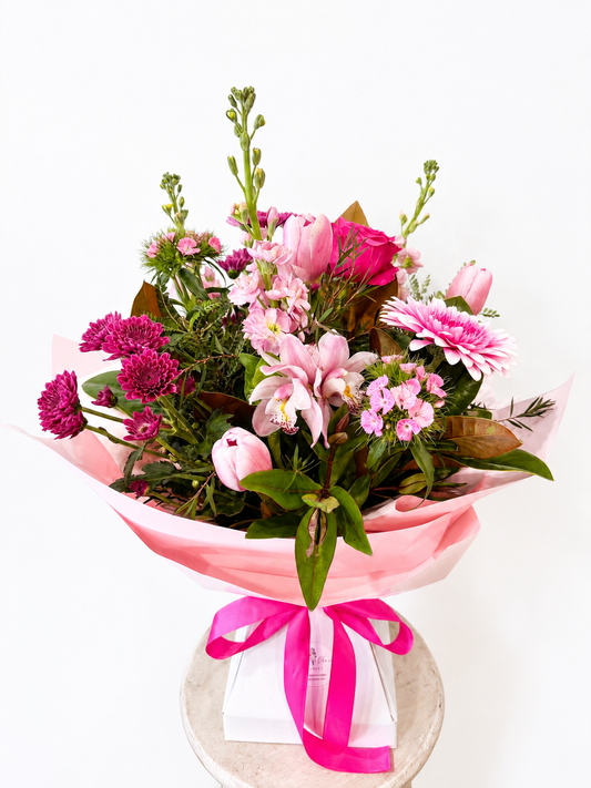 Perfect Pink Portable Vase Arrangement