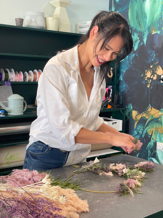 Bloom & Sip: Dried Flower Hoop Workshop