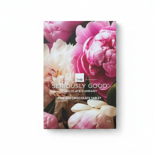 Flowers pink gin chocolate block gift with flower delivery in Napier