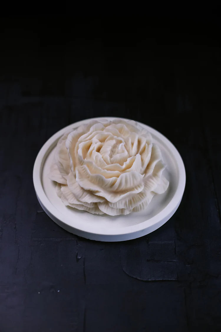 Large Peony Flower Candle