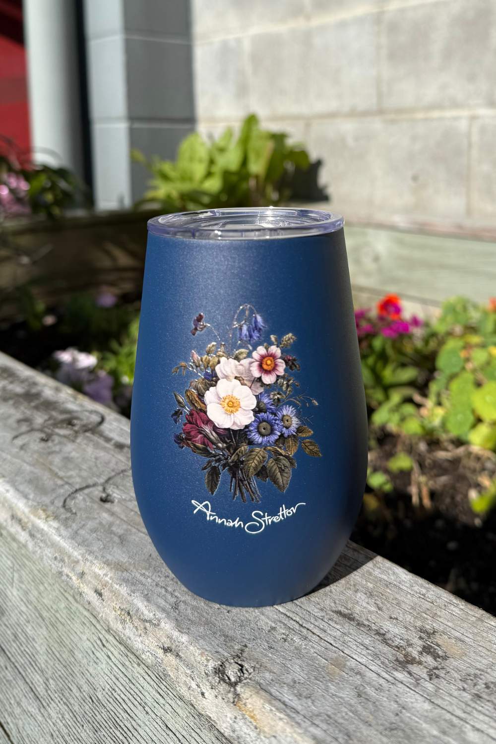 Bluebell Meadow 300ml stainless steel floral travel mug